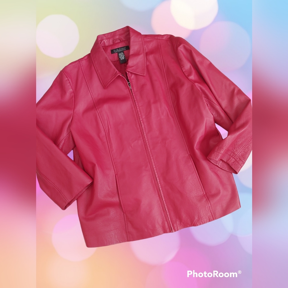 Pure Leather stunning lined jacket women 2X